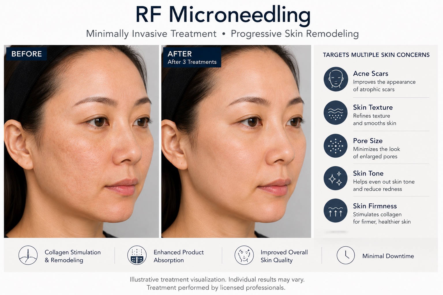 Before and After RF Microneedling