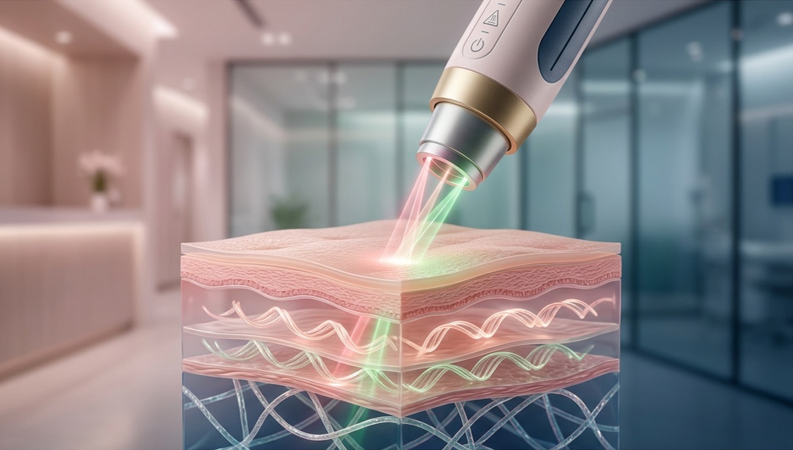 Illustration of the four layers of treatment in Fotona 4D