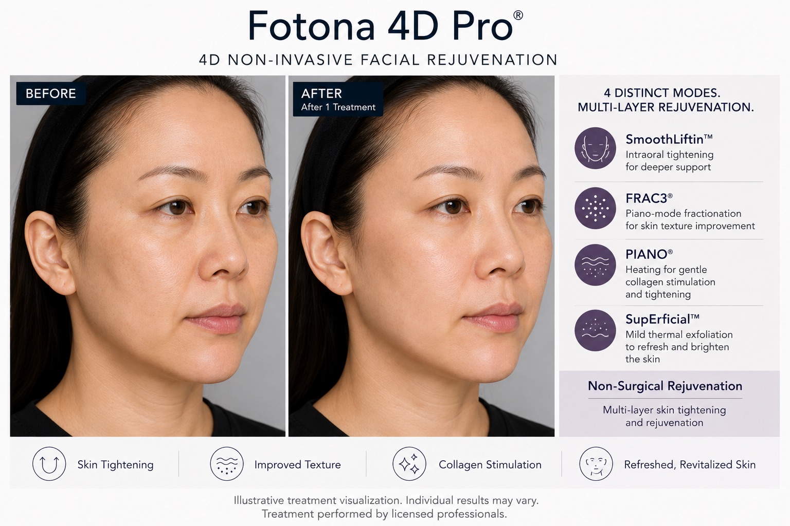 Before and After Fotona 4D Pro