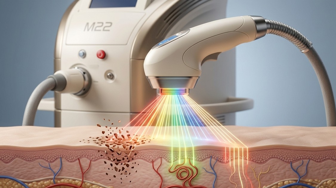 M22 device with a focus on the intense pulsed light handpiece
